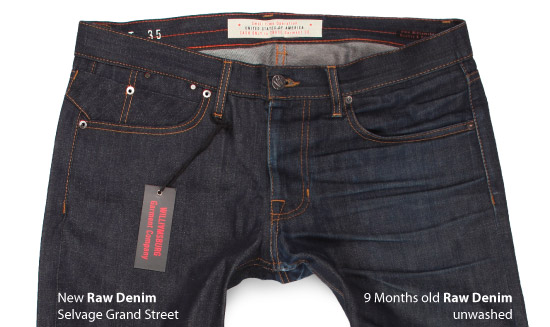 new raw jeans vs raw denim growth after aging
