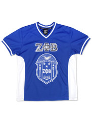 Zeta Phi Beta Sorority Football Jersey-Blue/White