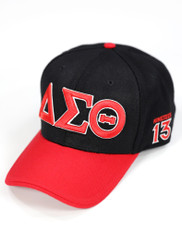 Delta Sigma Theta Sorority Hat- Three Greek Letters-Black