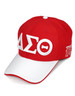 Delta Sigma Theta Sorority Hat- Three Greek Letters-Red