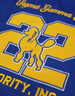 Sigma Gamma Rho Sorority Football Jersey-Blue/Yellow