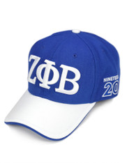 Zeta Phi Beta Sorority Hat- Three Greek Letters-Blue