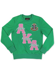 Alpha Kappa Alpha AKA Sorority Sweatshirt- Green 