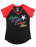 Order of the Eastern Star OES V-Neck-Black/Red 