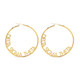 Delta Sigma Theta Sorority Hoop Earrings-Gold