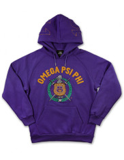 Omega Psi Phi Fraternity Hoodie- Crest 