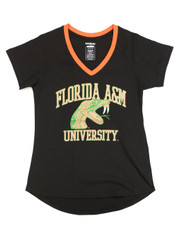 Florida A&M University FAMU V-Neck-Black/Orange