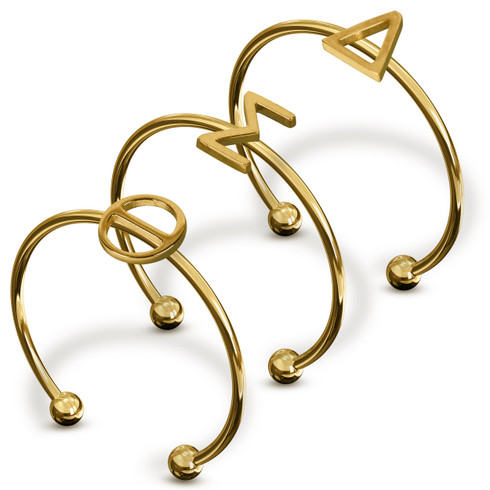 Delta Sigma Theta Sorority Stacking Ring Set-Gold