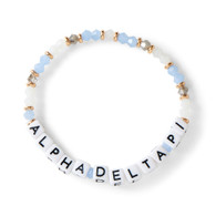 Alpha Delta Pi ADPI Sorority Glass Beaded Bracelet 