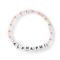 Alpha Phi Sorority Glass Beaded Bracelet 