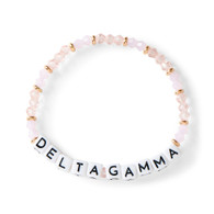 Delta Gamma Sorority Glass Beaded Bracelet 