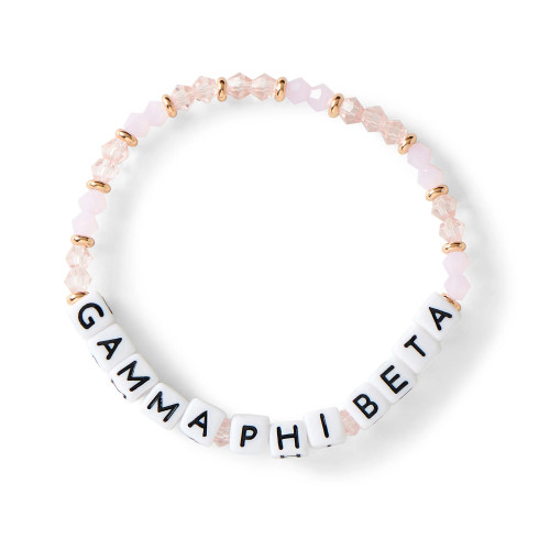 Gamma Phi Beta Sorority Glass Beaded Bracelet 