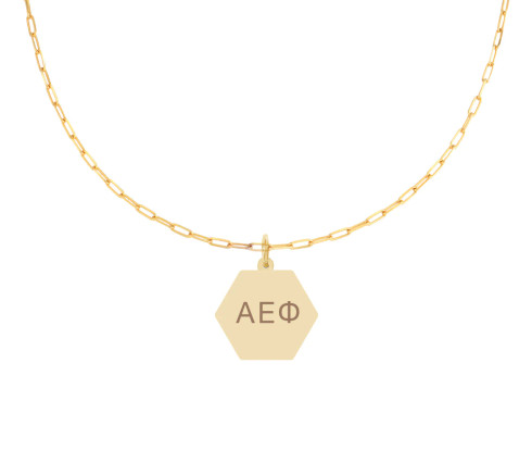 Alpha Epsilon Phi AEPHI Sorority Paperclip Style Chain Necklace 