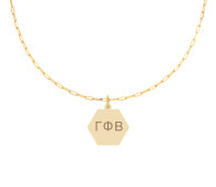 Gamma Phi Beta Sorority Paperclip Style Chain Necklace 