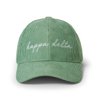 Kappa Delta Sorority Corduroy Hat- Green