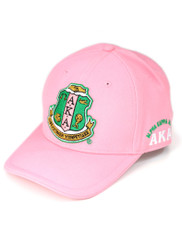 Alpha Kappa Alpha AKA Sorority Hat- Crest-Pink