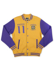 Omega Psi Phi Fraternity Fleece Jacket- Purple-Front