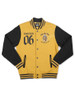 Alpha Phi Alpha Fraternity Fleece Jacket- Black/Old Gold-Front