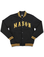 Mason Masonic Fleece Jacket- Black/ Gold-Front
