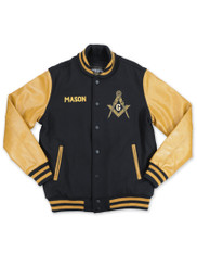 Mason Masonic Wool Jacket- Black/Old Gold