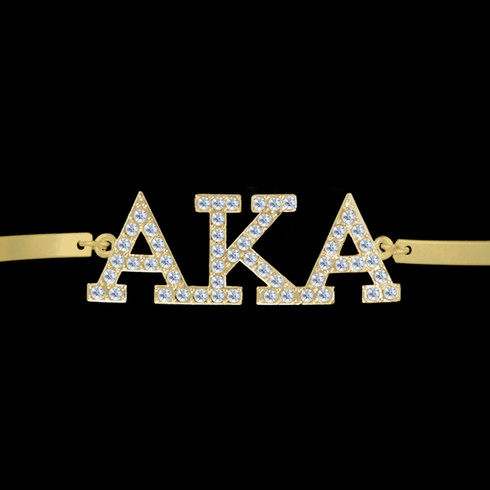 Alpha Kappa Alpha Sorority Bracelet-Gold