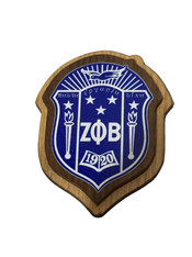 Zeta Phi Beta Sorority Raised Wood Crest