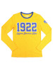Sigma Gamma Rho Sorority Long Sleeve Shirt- Founding Year-Heart-Yellow