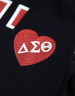 Delta Sigma Theta Sorority Long Sleeve Shirt- Founding Year-Heart-Black