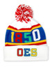 Order of the Eastern Star OES Pom Beanie-White- Founding Year