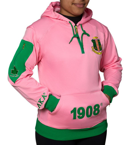 Alpha Kappa Alpha Sorority Elite Hoodie Pullover-Pink