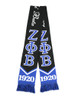 Zeta Phi Beta Sorority Scarf-Black/Blue-Style 2