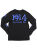 Phi Beta Sigma Fraternity Long Sleeve Shirt-English Spelling-Black