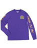 Omega Psi Phi Fraternity Long Sleeve Shirt-English Spelling-Purple