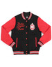 Delta Sigma Theta Sorority Fleece Jacket-Black/Red-Front