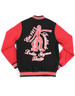Delta Sigma Theta Sorority Fleece Jacket-Black/Red-Black