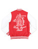Delta Sigma Theta Sorority Fleece Jacket-Red/White-Back