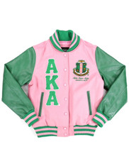 Alpha Kappa Alpha AKA Sorority Wool Jacket-Front