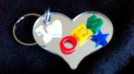 O.E.S. Heart Keychain