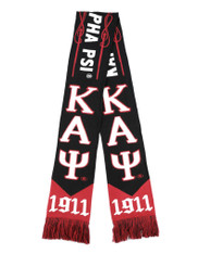 Kappa Alpha Psi Fraternity Scarf-Black/Crimson
