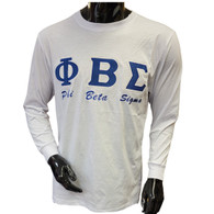 Phi Beta Sigma Fraternity Long Sleeve Shirt- White