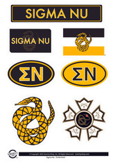 Sigma Nu Fraternity Sticker Sheet