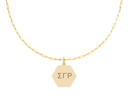 Sigma Gamma Rho Sorority Paperclip Style Chain Necklace 