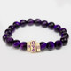 Omega Psi Phi Fraternity Natural Stone Bead Bracelet – Purple