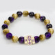 Omega Psi Phi Fraternity Natural Stone Bead Bracelet – Purple and Gold
