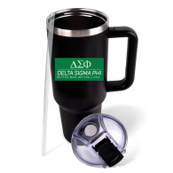 Delta Sigma Phi Fraternity Stainless Steel Tumbler with Handle