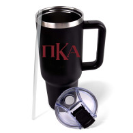Pi Kappa Alpha PIKE Fraternity Stainless Steel Tumbler with Handle