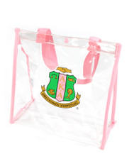 Alpha Kappa Alpha AKA Sorority Clear Tote Bag- Pink