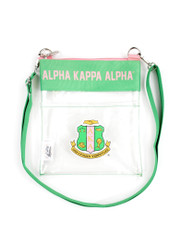 Alpha Kappa Alpha AKA Sorority Clear Cross Body Bag- Green
