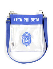 Zeta Phi Beta Sorority Clear Cross Body Bag