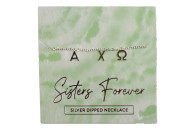 Alpha Chi Omega Sorority Sisters Forever Necklace- Silver